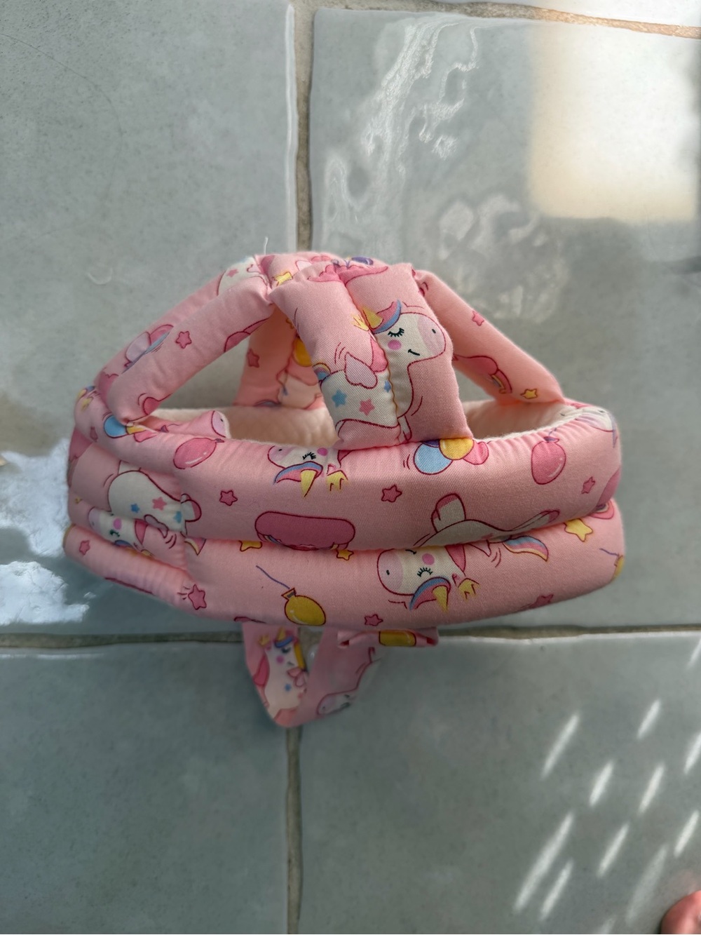 Kids Pink Unicorn Safety Headgear - Protective Infant Helmet
